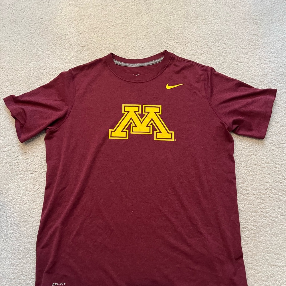 Nike Red and Yellow Short Sleeve Tee